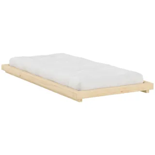 Bettgestell KARUP DESIGN "FSC Massivholz Futonbett, excl. Matratze, mit Lattenrost", kiefer natur, B:103cm L:213cm, Betten, Bettgestell, Minimalistisches Design, ein zeitloser Klassiker für moderne Räume