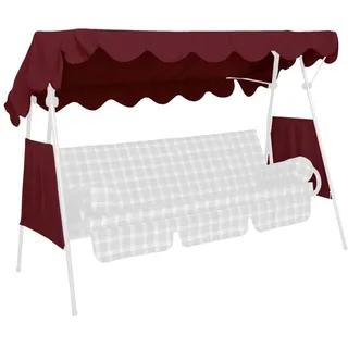 Angerer Freizeitmöbel GmbH Hollywoodschaukel Sonnendach - passend für viele 3-Sitzer Hollywoodschaukeln - Schaukeldach Made in Germany (PE Bordeaux, 200 x 120 cm)