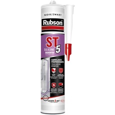 Rubson ST5 Dichtstoff für Sanitär, verschiedene Materialien, für alle Arten von Dichtungen, Glätten und einfache Reinigung mit Wasser, Kartusche 300 ml