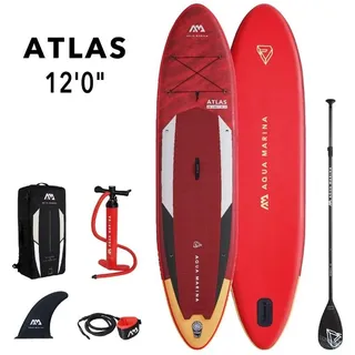 Aqua Marina SUP Atlas 12.0 Stand up Paddle Board Set 366 x 86 x 15 cm rot