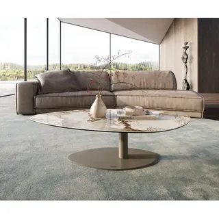 DeLife Couchtisch Edge Beige Metall 140 x 76 cm