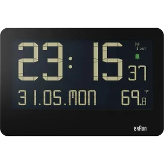 Braun BC 14 schwarz Funk Wanduhr digital - Schwarz