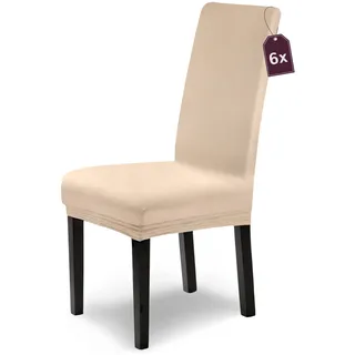 Scheffler Home Stuhlhussen Natur 6er Set für Schwingstühle Leni