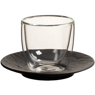 Villeroy & Boch Espressotasse mit Untertasse 0,07 l Schwarz