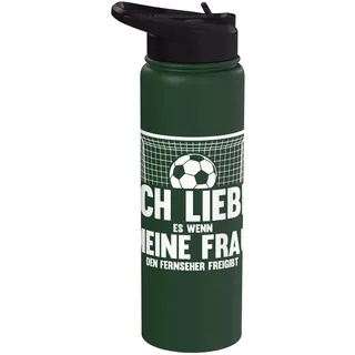 Ich Liebe Meine Frau Fernseher Freigibt Fußball Spieltag Stainless Steel Insulated Water Bottle