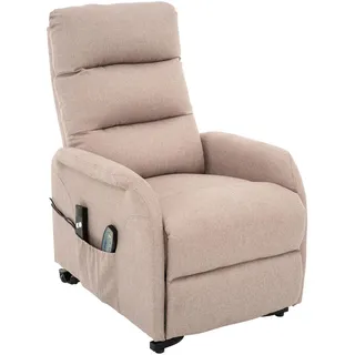 Livetastic Relaxsessel , Sandfarben , Metall, Textil , 68x100x94 cm , Massagefunktion , Wohnzimmer, Sessel, Relaxsessel