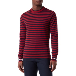 Tommy Hilfiger Herren Pullover 1985 ohne Kapuze, Rot (Regatta Red/Desert Sky Stripe), S