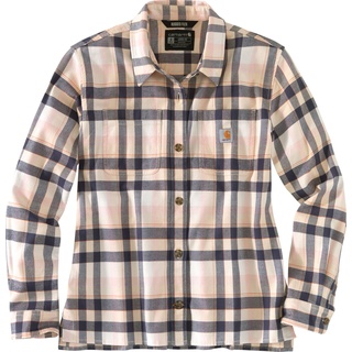 Carhartt Flannel Truffle, Bluse - Beige/Dunkelgrau/Orange - XS