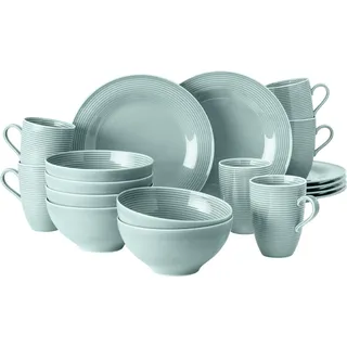 Seltmann Weiden Beat Color Glaze Frühstücks-Set 18-teilig Arktisblau - Blau