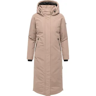 Wintermantel NAVAHOO "Wintermantel Schneewächter 14", Damen, Gr. XS, braun (taupe grau), Obermaterial: 100% Polyester PES.  Obermaterial: Futter: 100% Polyester PES. 100% Polyester PES., Mäntel Wintermantel