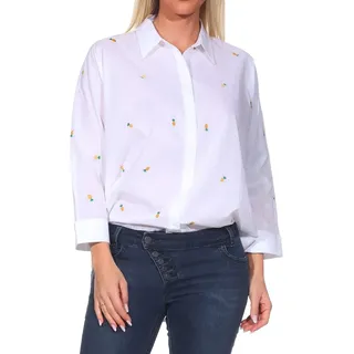 ONLY Damen Onlnew Lina Grace Ls Emb Shirt Noos WVN Knopfverschluss Box Fit Hemd Mit Langen Ärmeln, Bright White, X-Small