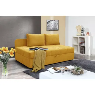 Alina Schlafsofa "Marla", gelb (gelb xbo 5), B:201cm H:73cm T:95cm, Struktur fein XBO (100% Polyester), Sofas, Schlafsofa, inkl. Stauraum und 2 Rückenkissen