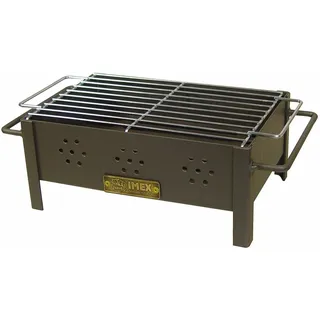 Imex el Zorro Tischgrill Holzkohlengrill Schwarz Metall 31 x 21 x 14 cm - Braun