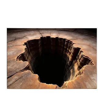 Generisch 3D Teppich optische Täuschung, Rutschfester Illusionsteppich, Teppiche die wie EIN Loch Aussehen, Fußmatte mit visueller Illusion, für Eingangsbereich Küche und Badezimmer (50 * 80cm)