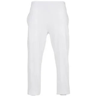 Build Your Brand Basic Sweatpants – Jogginghose mit elastischem Bund und Taschen für Alltag Freizeit Sport und Loungewear,Weiß,4XL