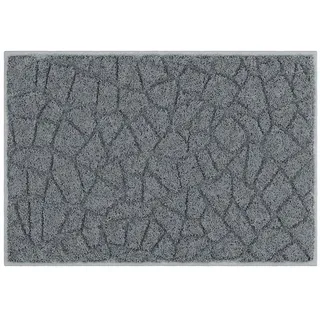 Grund Badematte , Anthrazit , Textil , Steine , rechteckig , 60x90 cm , Oeko-Tex® Standard 100, Made in Europe , Heimtextilien, Badtextilien, Badematten