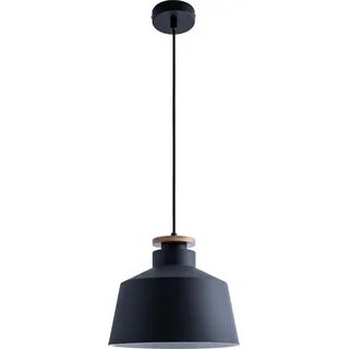 Pendelleuchte Hängelampe Esszimmer Küchenlampe Esstischlampe Skandinavisch E27 Lampentyp Design U Farbe Schwarz-Holz - Schwarz