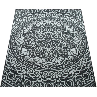 Paco Home »Coco 205«, rechteckig, 4 mm Höhe, Flachgewebe, Paisley Muster, In- & Outdoor geeignet schwarz 160x220 cm Farbe:Schwarz