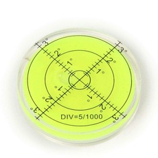 Taskar Große Wasserwaage in Zielscheibendesign/Dosenlibelle, 65 mm, rund