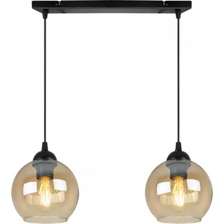 Moderne Elegante Hängelampe Mit Glaskugeln - Schwarz, Transparent, Grau, Gelb