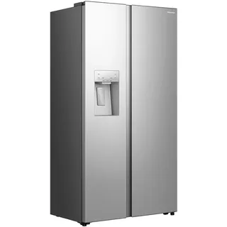 HISENSE Side-by-Side "RS5P528ST", Energieeffizienz: E, inox, B:91,1cm H:178,6cm T:61,5cm, Kühlschränke, Wasser-& Eisspender, Side-by-Side