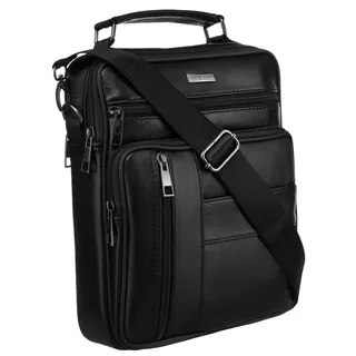 Herren-Ledertasche R-13205-S-3884 Schwarz - Schwarz