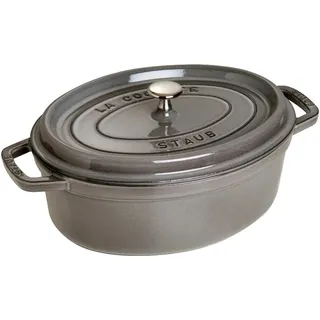 Cocotte 31 cm oval graphitgrau
