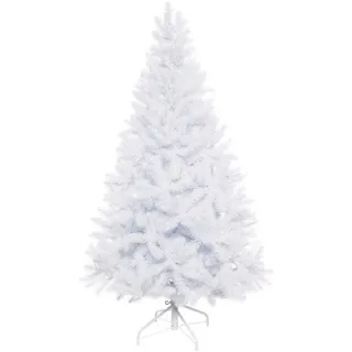 Creativ deco Künstlicher Weihnachtsbaum Weihnachtsdeko, künstlicher Christbaum, Tannenbaum Weiß 150 cm