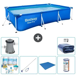 Bestway Steel Pro Rechteckig - 300x201x66 cm - 7-teilig S22253 - Blau