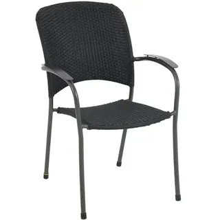 MWH Carlos Stapelstuhl Stahl/Kunststoffgeflecht iron grey