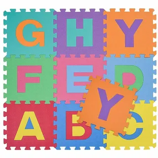 Matte Teppich Puzzle Buchstaben Bunt Spiel Kind 29.5X29.5CM Gummi Eva
