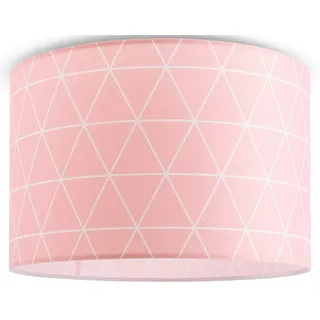 Paco Home Deckenleuchte "Stella 401", weiß, 1, Ø 38cm H: 24,5cm, Leuchten, Deckenlampe Wohnzimmer Schlafzimmer Hängelampe Skandi Rauten E27, Kinderlampe