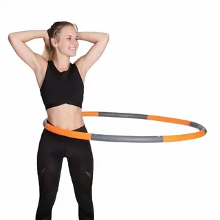 Hoopomania Weight Hoop Schaumstoff-Hula-Hoop – 1,5 kg] Orange/Grau 1 St