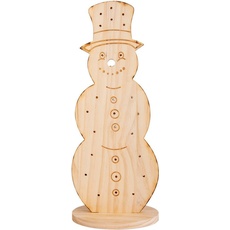 Bild »Snowy, Weihnachtsdeko aus Holz«, Leuchtmittel LED-Board LED fest integriert, Schneemann aus Holz, Höhe 50 cm, beige