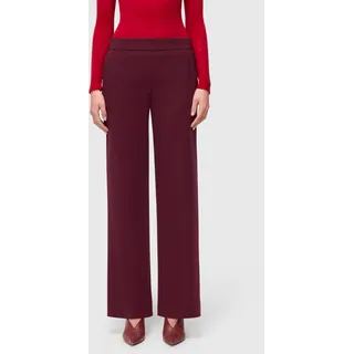 Bootcuthose MAC "CHIARA", Damen, Gr. 38, Länge 34, lila (aubergine), Flanell, Obermaterial: 63% Viskose, 33% Polyamid, 4% Elasthan, bootcut fit lang, Hosen Bootcuthose, Bootcut-Form in figurbetonter Form