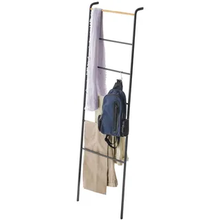 Yamazaki Garderole Yamazaki 2813 TOWER Lehnende Kleiderleiter Schwarz