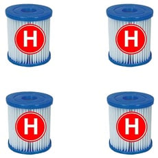 Kartuschen für Intex-Schwimmbecken-Filter – Intex Typ H, 4 Stück