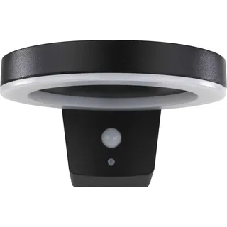 REV LED Solar Wandleuchte Round Metall schw.Bew.Melder2023001100