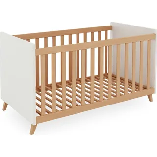 Betten-ABC Bubema Lino höhenverstellbar, Farbe: natur/weiß, Größe: 70 x 140 cm