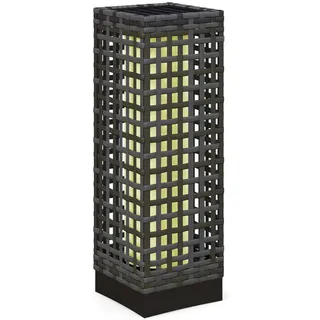 Outsunny Solarleuchte Kunststoff 15,5 x 15,5 x 46 cm grau