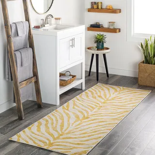 livabliss Luanda Teppichläufer 80 x 220 cm Beige/Gelb