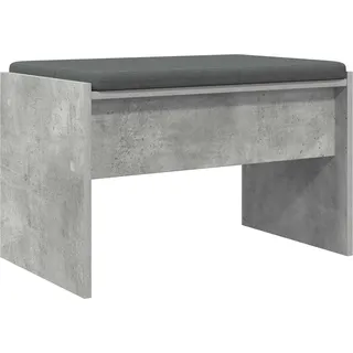 Flurbank mit Kissen Beton Grau 63 x 38 x 40 cm - Grau