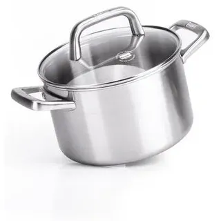 Kochtopf mit Glasdeckel 20 oder 24 cm, poliert - Tricion Resist