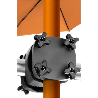 Sonnenschirmhalter - Robuster Ständer für Balkonbrüstung - Schwarz