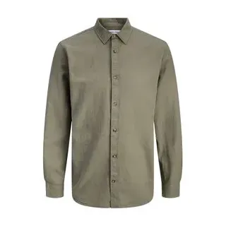 JACK & JONES Jjesummer Linen Blend Langarmhemd Dusty Olive L