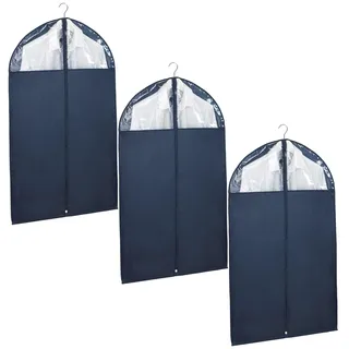 WENKO Kleidersack »Modell Business« Kleiderhülle mit Sichtfenster & Reißverschluss, abwaschbar, 100x60 cm, blau