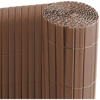 Ribelli® PVC Sichtschutzmatte mit Steg, extra stabil Sichtschutzzaun Sichtschutz Zaun Balkon Windschutz (100 x 300 cm, braun)