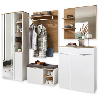 Innostyle Bari Garderobenprogramm Garderobe 264x202x38 cm Weiß