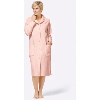 Morgenmantel COMTESSA, Damen, Gr. 40/42, rot (apricot), Kunstfaser, unifarben, Langform, Hausmäntel Morgenmantel
