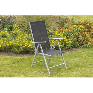 Merxx Gartensessel Amalfi Gartenstuhl 57 x 65 x 108 cm schwarz klappbar